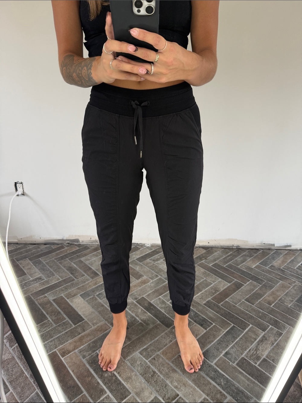 lululemon athletica Black Drawstring Jogger Leggings